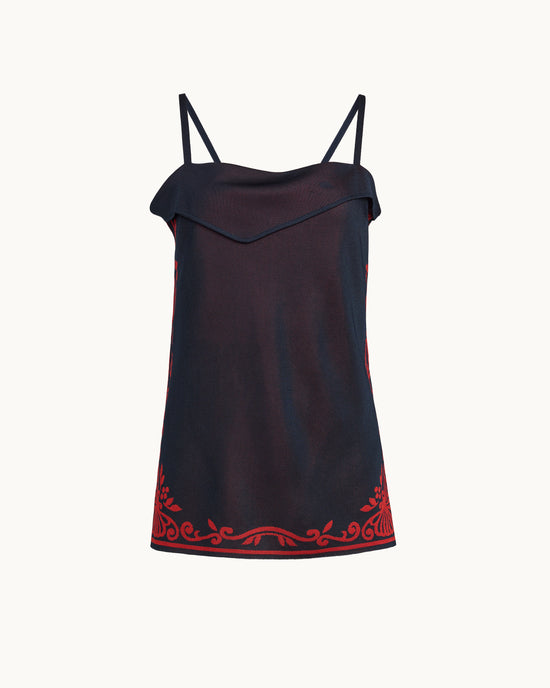 Slinky Jess Top in Dark Navy Combo