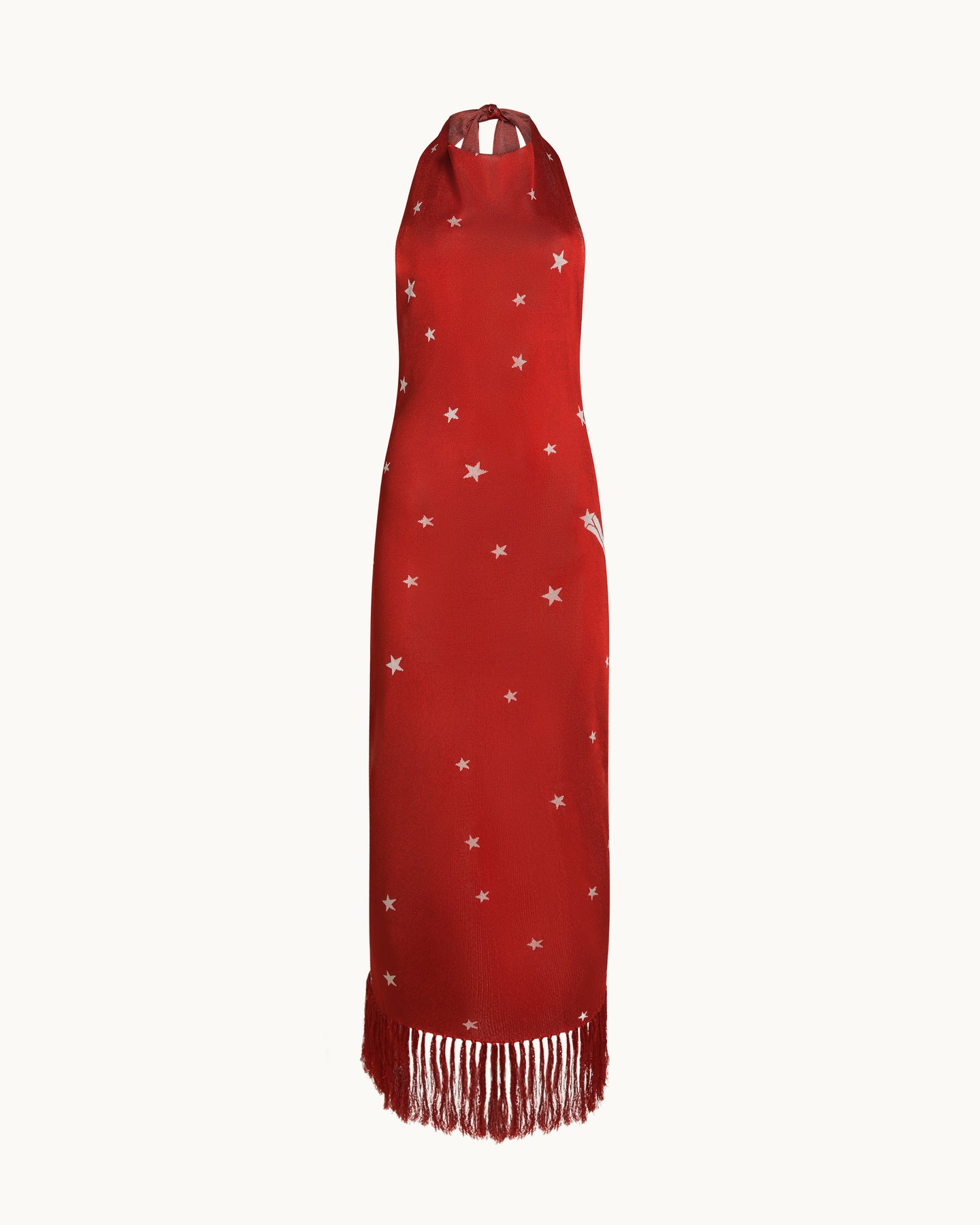 Elton Dress in Ruby/Ivory