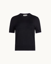 Janis Top in Tipped Black