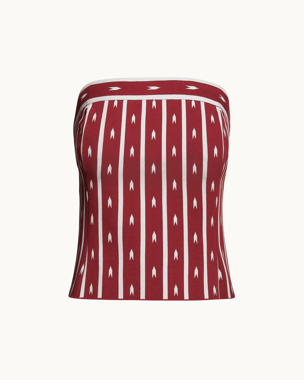 Dalia Bustier in Merlot/Ivory Arrow Stripe