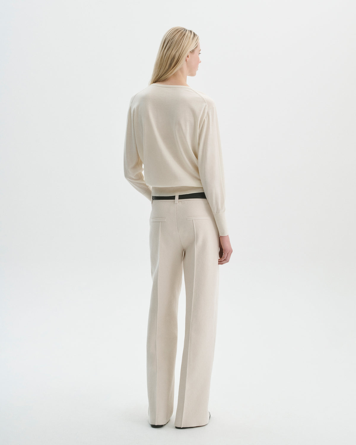Devon Pant in Ivory Corduroy