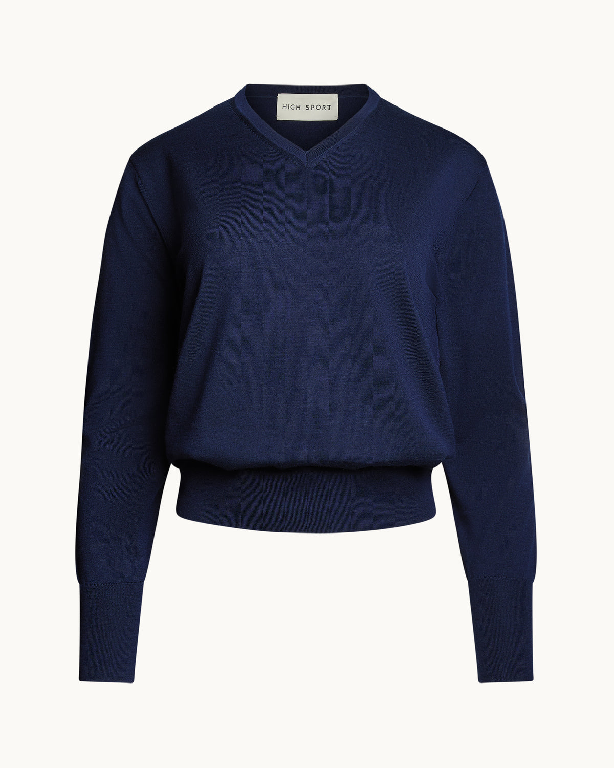 Fine Wool Cashmere Elliott Sweater in Midnight