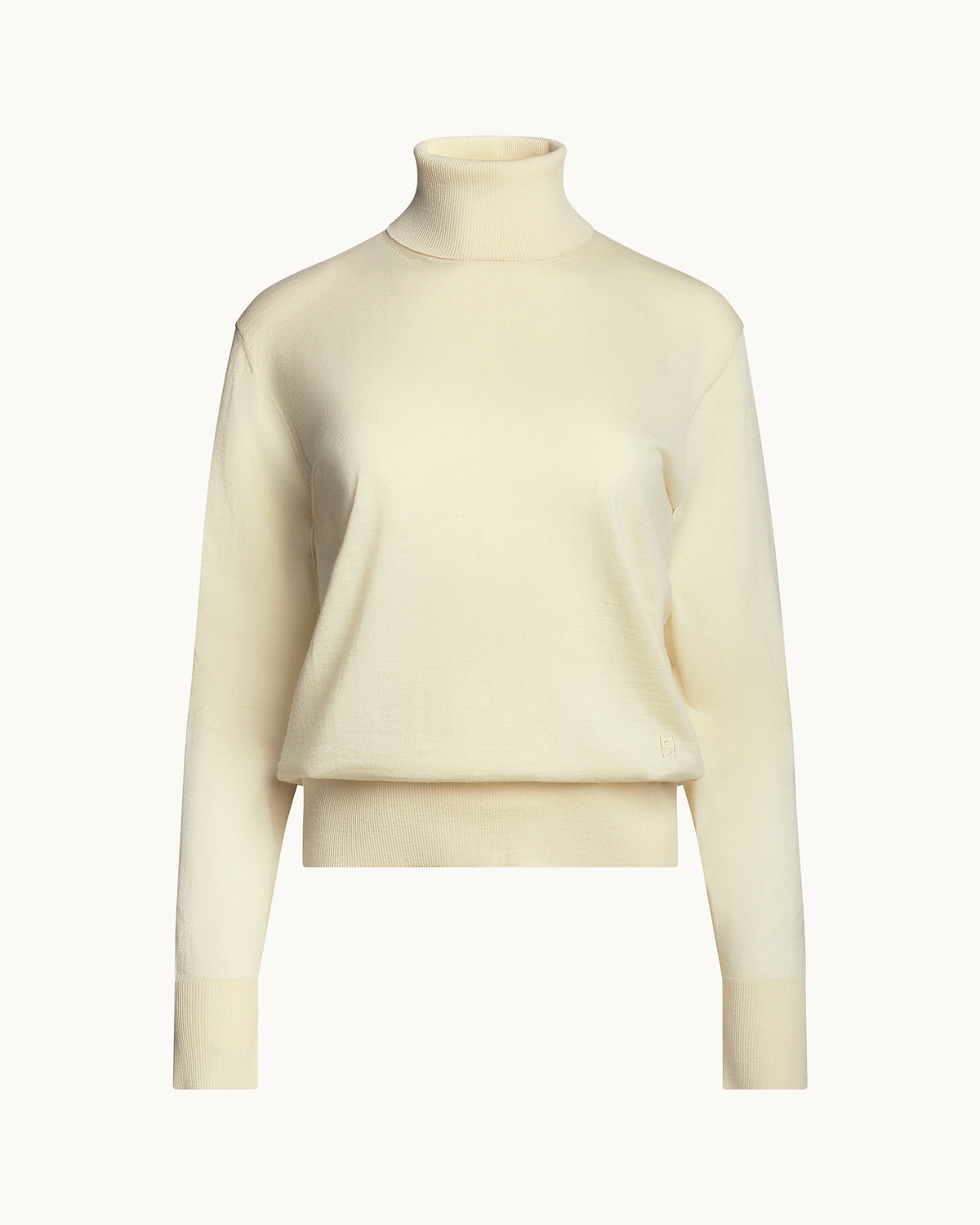 Fine Wool Cashmere Griffin Turtleneck in Ivory