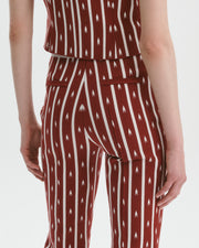 Kick Pant in Merlot/Ivory Arrow Stripe