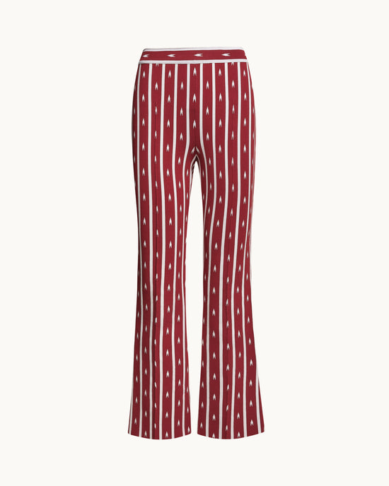 Kick Pant in Merlot/Ivory Arrow Stripe