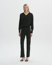 Louis Pant in Black/Charcoal Arrow Stripe