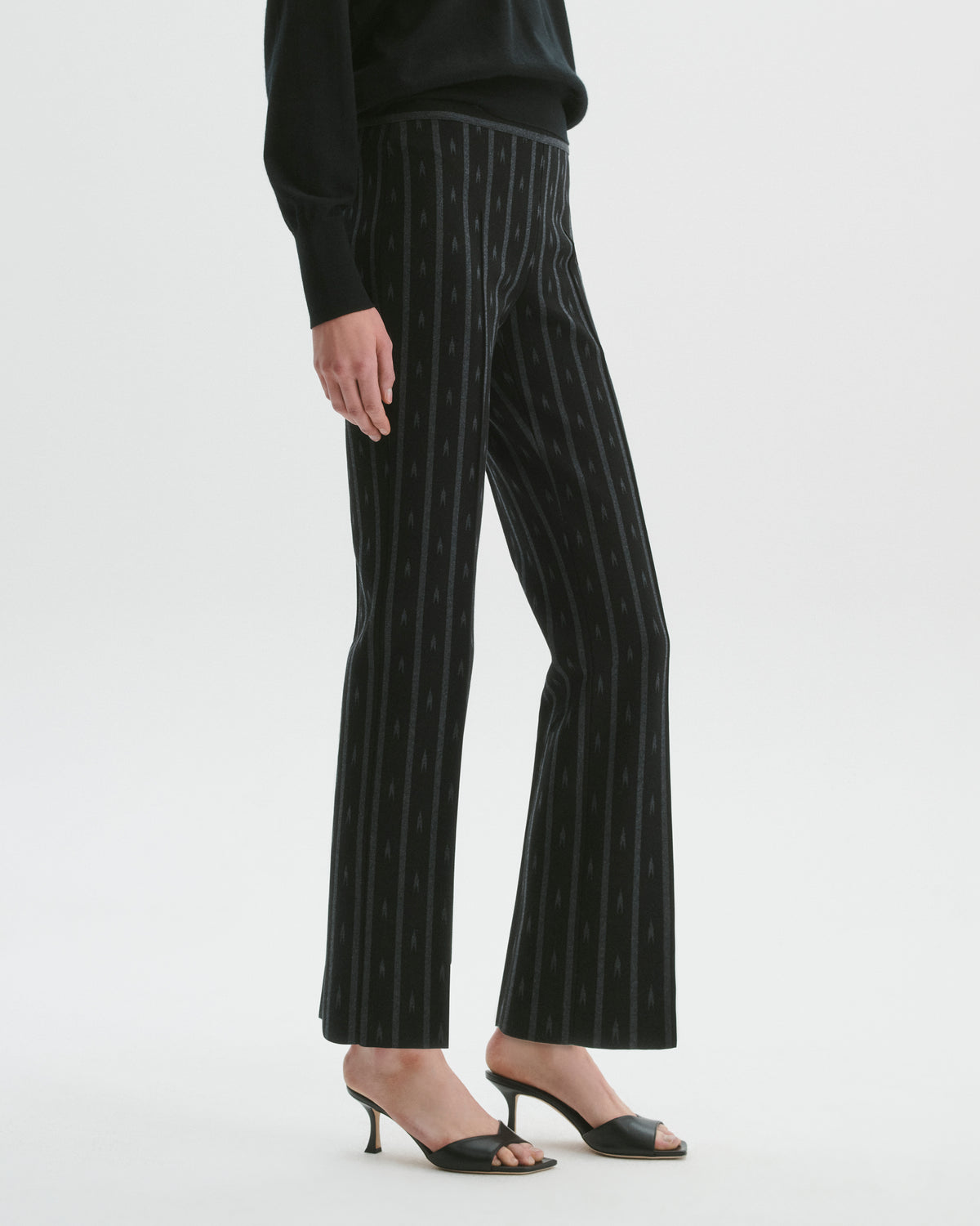 Louis Pant in Black/Charcoal Arrow Stripe