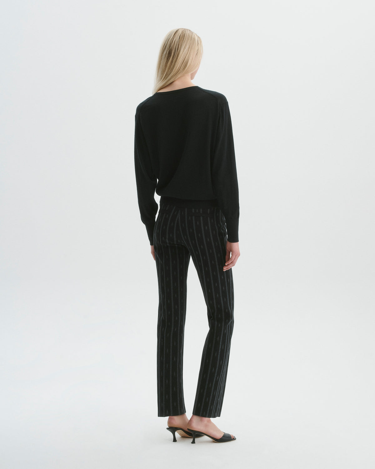 Louis Pant in Black/Charcoal Arrow Stripe