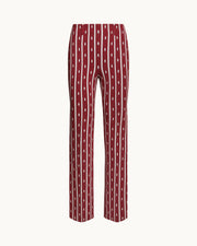 Luke Pant in Merlot/Ivory Arrow Stripe