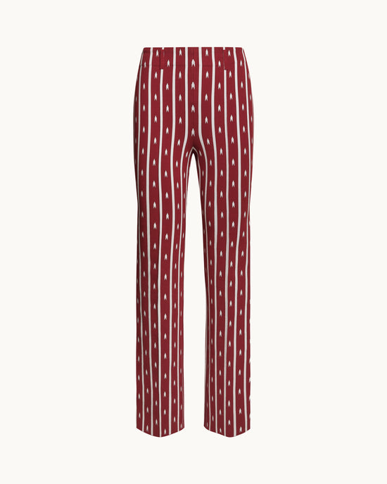Luke Pant in Merlot/Ivory Arrow Stripe