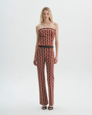 Luke Pant in Merlot/Ivory Arrow Stripe