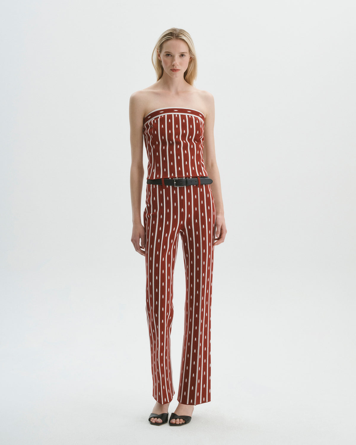 Luke Pant in Merlot/Ivory Arrow Stripe