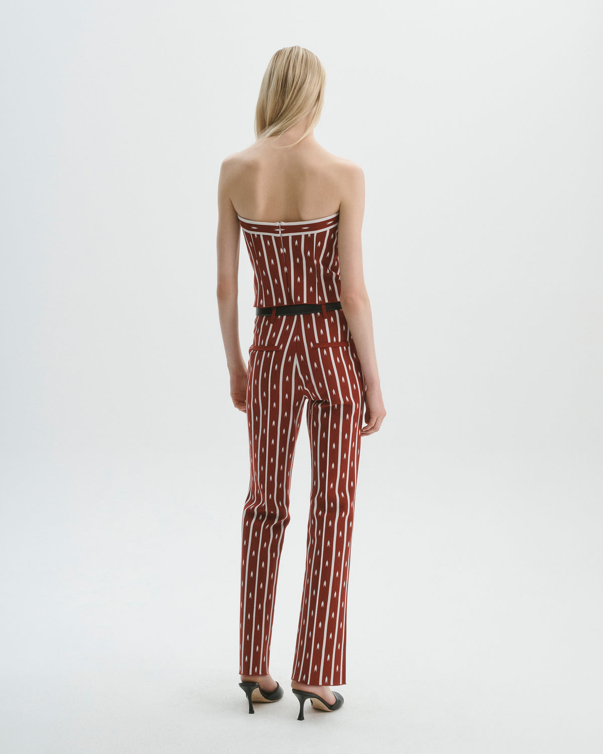 Luke Pant in Merlot/Ivory Arrow Stripe