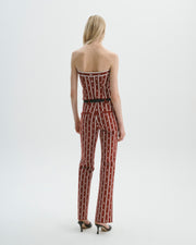 Luke Pant in Merlot/Ivory Arrow Stripe