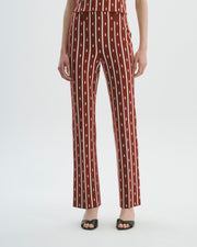 Luke Pant in Merlot/Ivory Arrow Stripe
