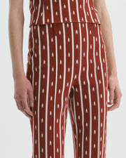 Luke Pant in Merlot/Ivory Arrow Stripe