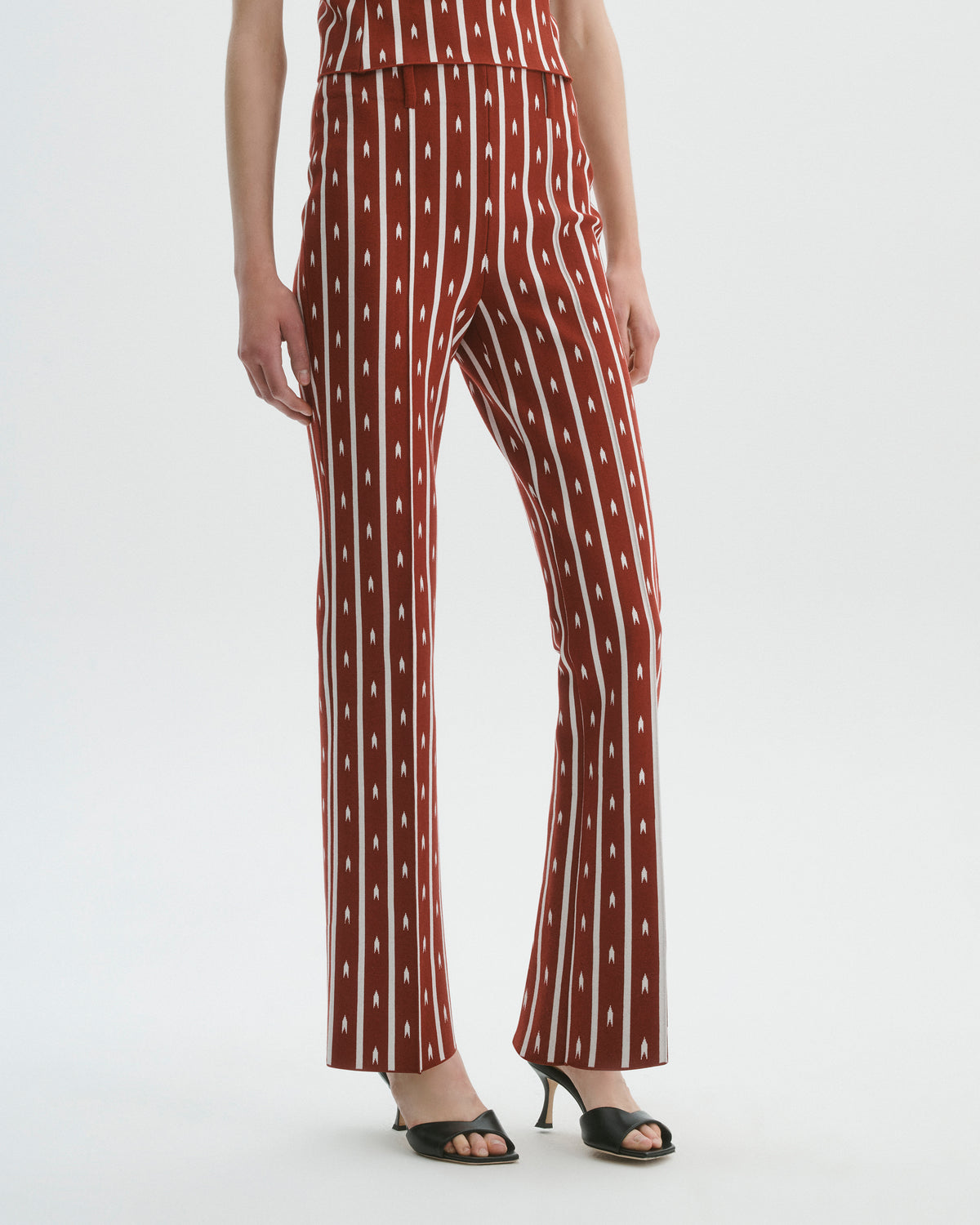 Luke Pant in Merlot/Ivory Arrow Stripe