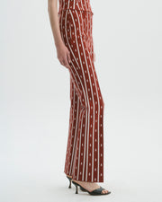 Luke Pant in Merlot/Ivory Arrow Stripe