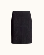 Ava Skirt in Black Moiré