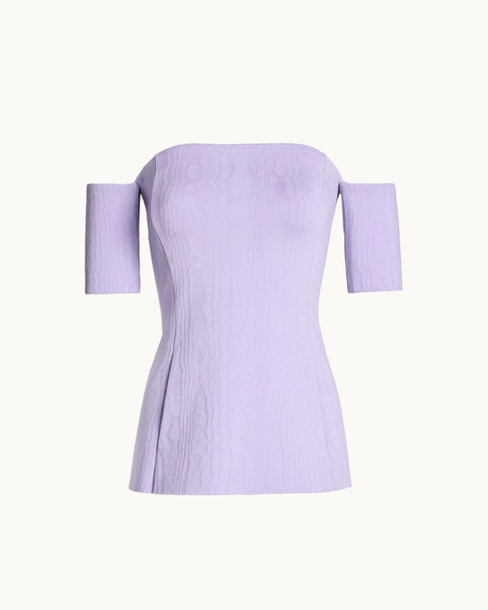 Sela Top in Lilac Moiré