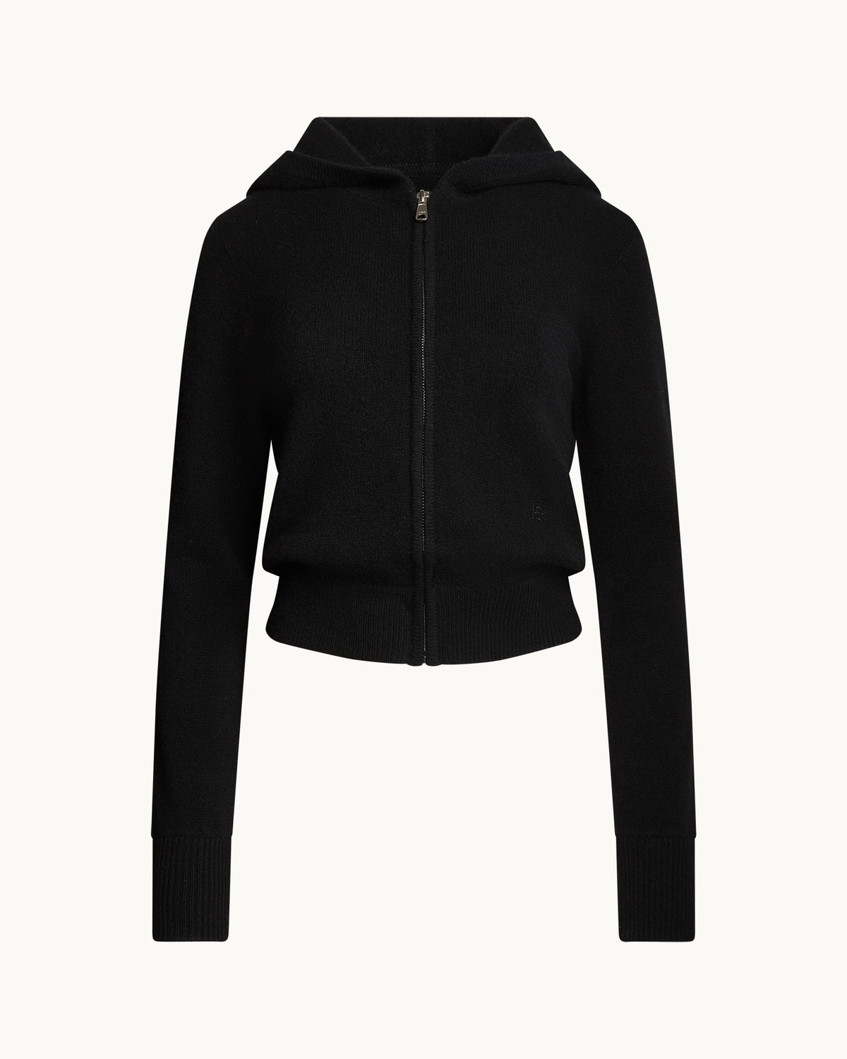 Wool Cashmere Naomi Hoodie in Black