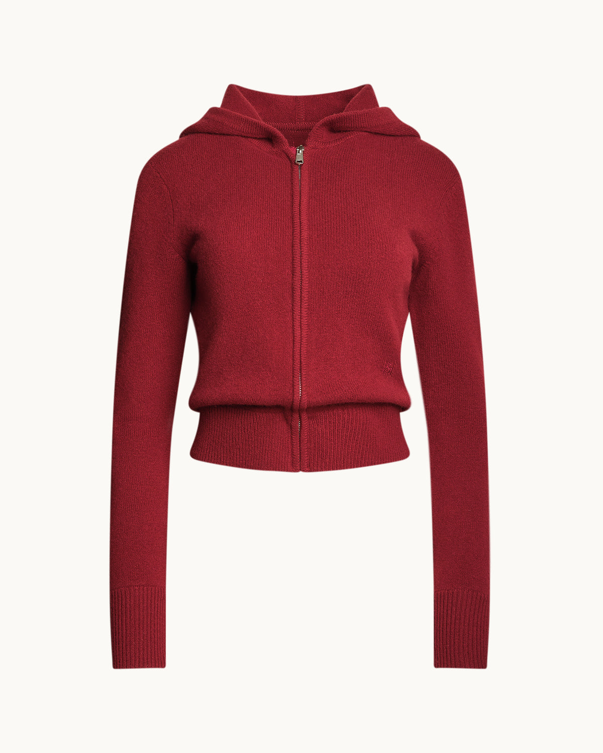 Wool Cashmere Naomi Hoodie in Merlot