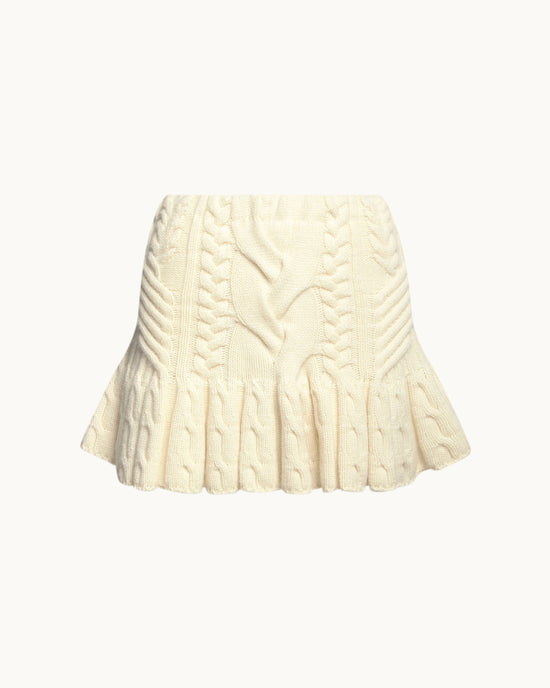 Skyler Cables Skirt in Ivory